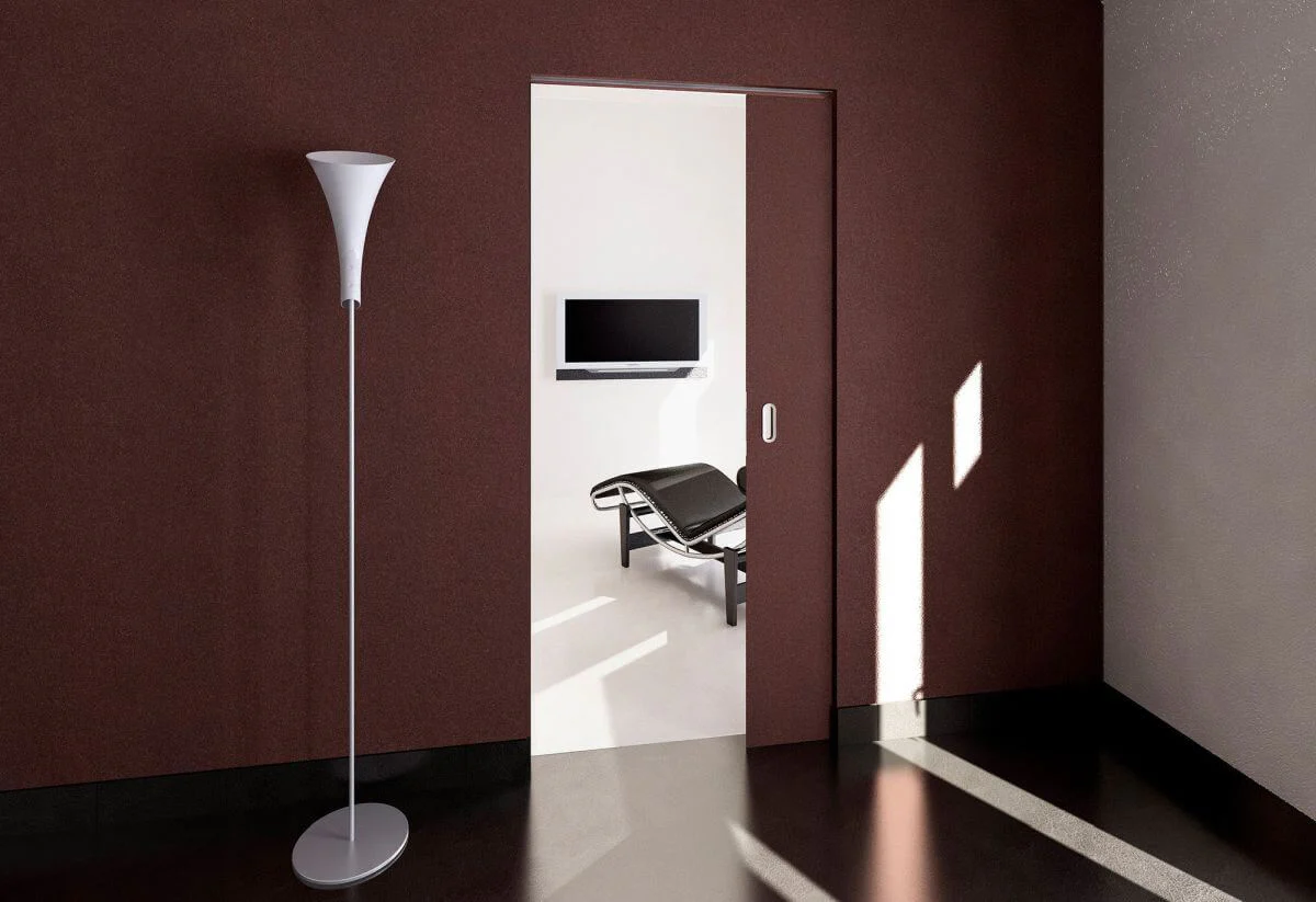 Caixilho para Porta de Correr em Parede de Reboco FRAMELESS