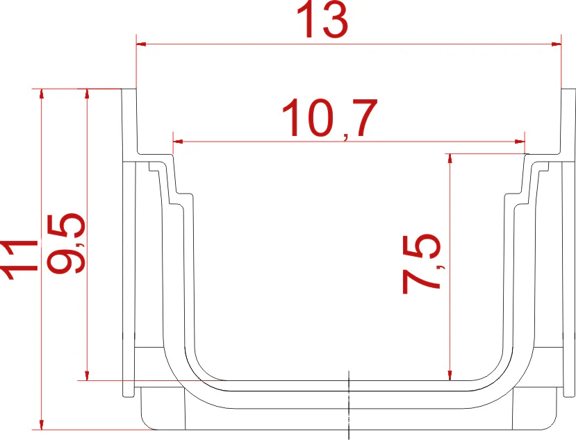 Canal Evolution com Grelha PP  Preta H desde 8.5cm - Image 7
