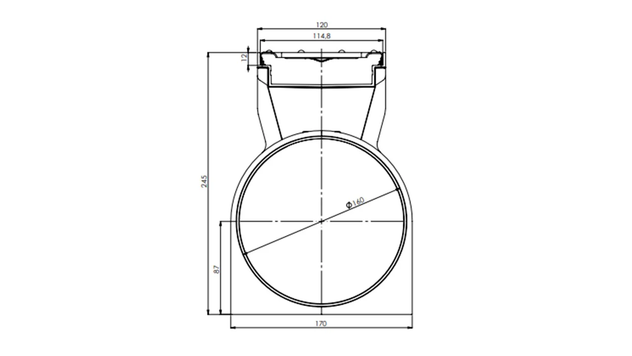 Canal UBUILD Tubo 160mm Grelha em Ferro Fundido B125 e C250 - Image 6